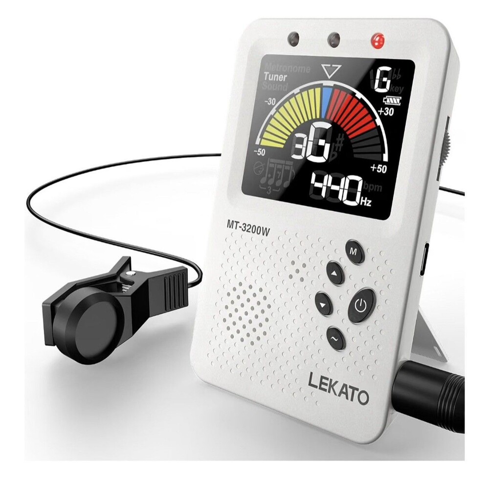 NEW – LEKATO 3-in-1 Rechargeable Digital Metronome, Tuner & Tone Generator